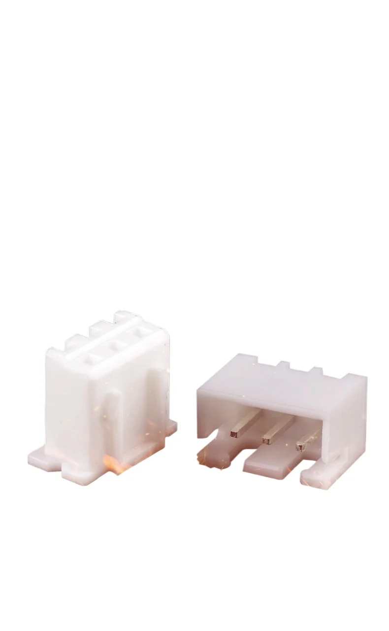 Straight and bent pin connectors, plug and socket terminals, insulation flame retardant, heat resistant and durable