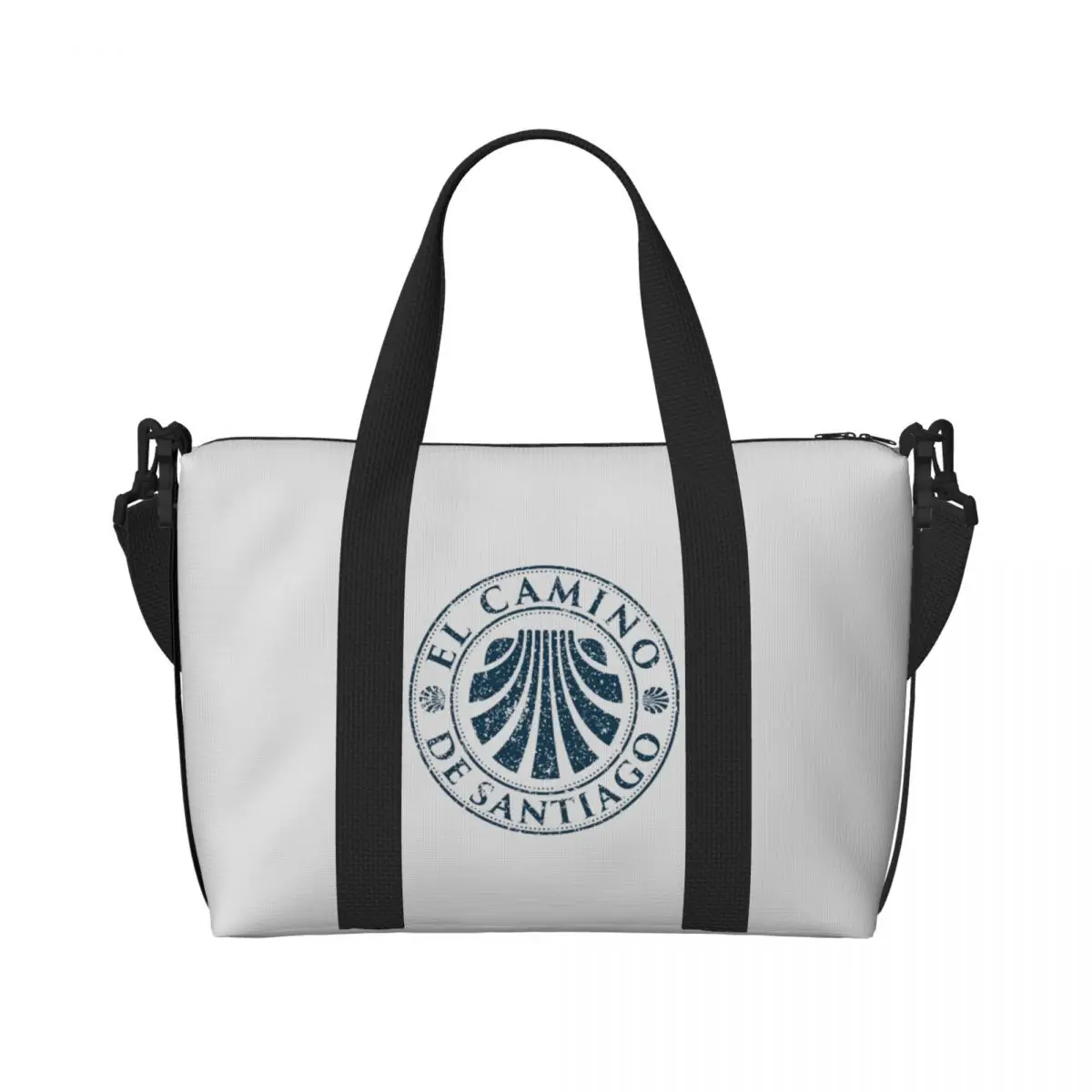 

Custom Camino De Santiago Tote Bag for Women Big Capacity Beach Gym Travel Bags