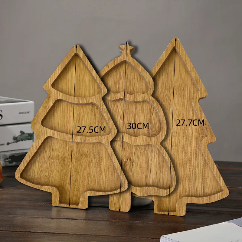 Christmas Tree Shaped Wooden Serving Platters, Decorative Appetizer, Cheese, Cookie Trays, Sandwich, Dessert, Snacks