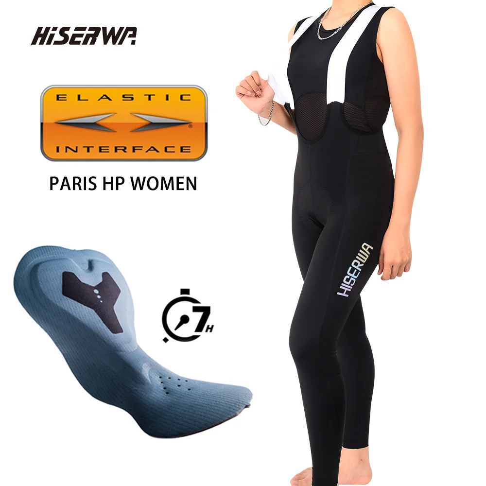 

HISERWA Cycling Bib Pants Winter Thermal Mountain Bicycle Trousers Bicycle Tights Elastic Interf Pad Keep Warm Bib Pants