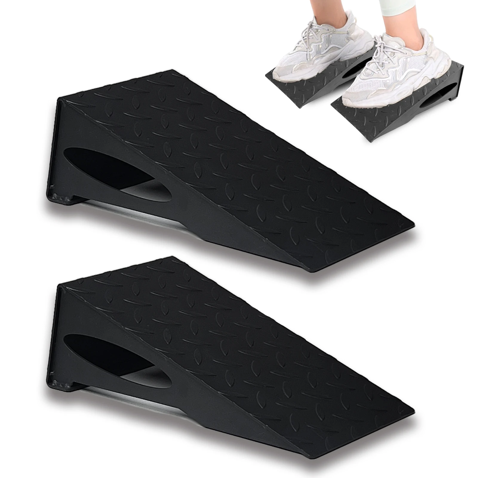 Heavy Duty Steel Extra Wide Slant Board Calf Raise Platform Non-Slip Squat Wedge Calf Stretcher for Fitness Squat and Weightling