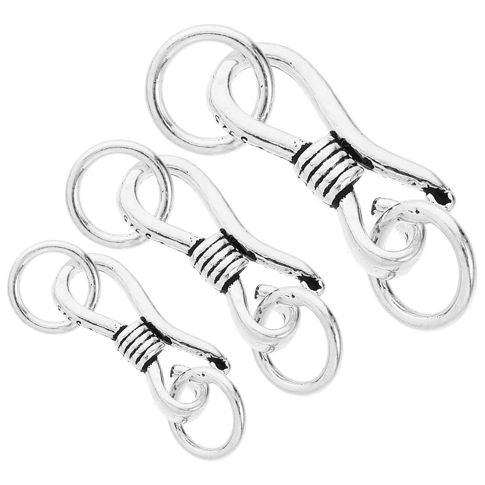 

3 Pcs Sterling Silver Necklace Lobster Clasp Bracelet Jewelry Supply Metal Link