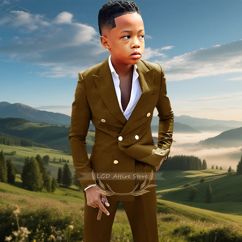 

Boys' 2-piece party suit, elegant peak-lapel suit, custom children's formal suit for dinner or wedding
