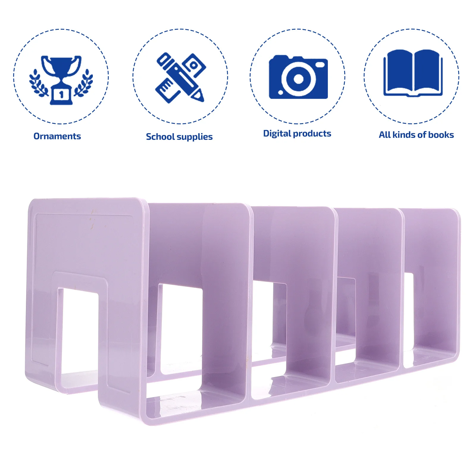 1 قطعة حامل كتب أكريليك ثابت ودعم قوي مثالي للكتب والمجلات ومنظمة المكتبة المدرسية والمكتب المنزلي #3