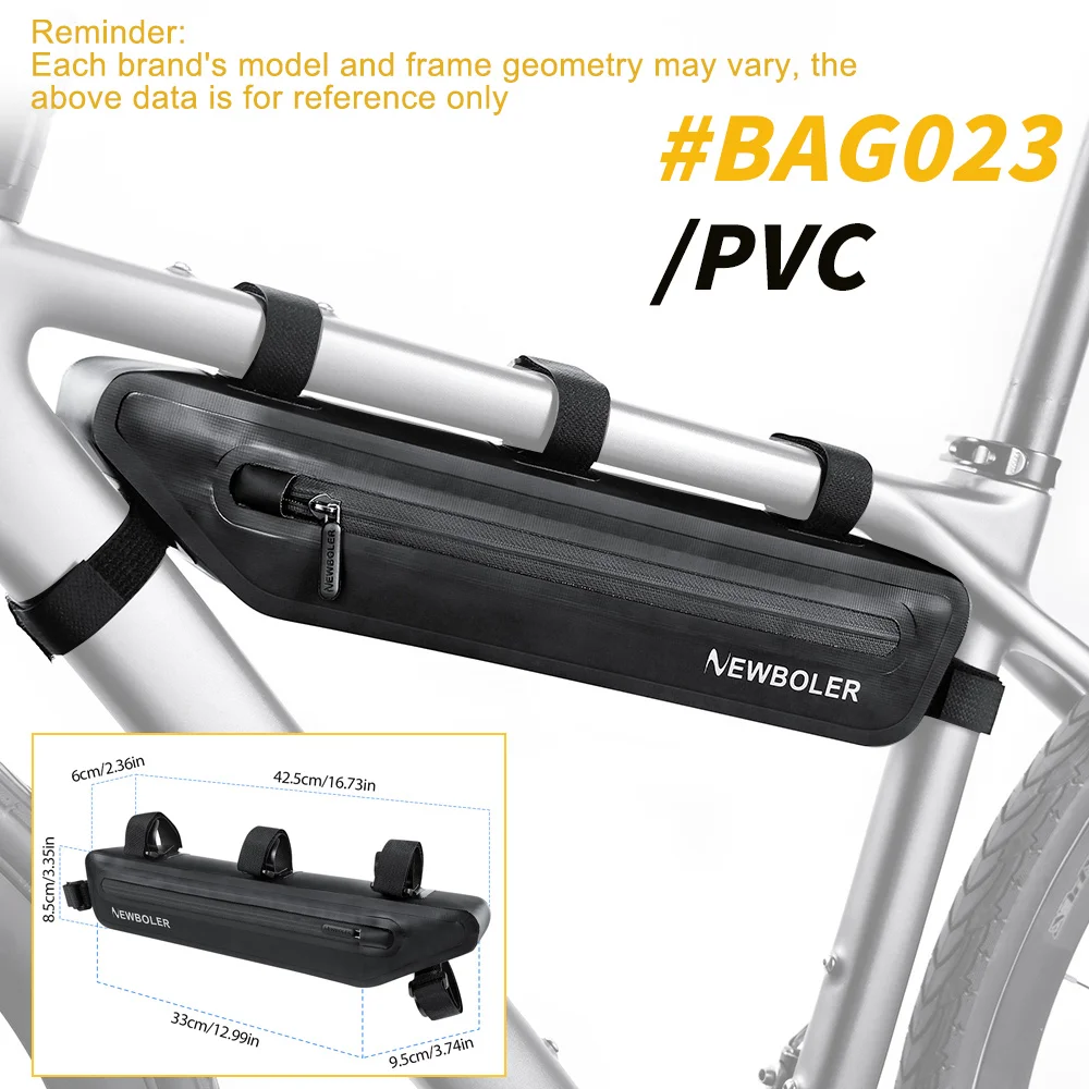 NEWBOLER 2L Fietsframe Voorbuistas Fietsverpakkingszakje MTB Racefiets Gereedschapstas Fietsen Bovenbuistas Fietsaccessoires