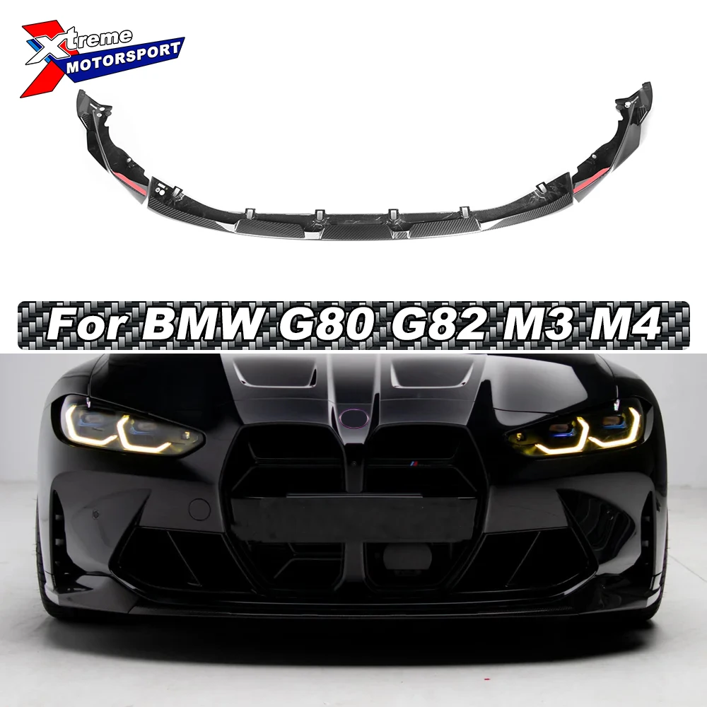 Dry Carbon Fiber M Performance Front Lip for BMW G80 G81 G82 G83 M3 M4 Chin Splitter Diffuser Front Scoop Spoiler Bumper Lip