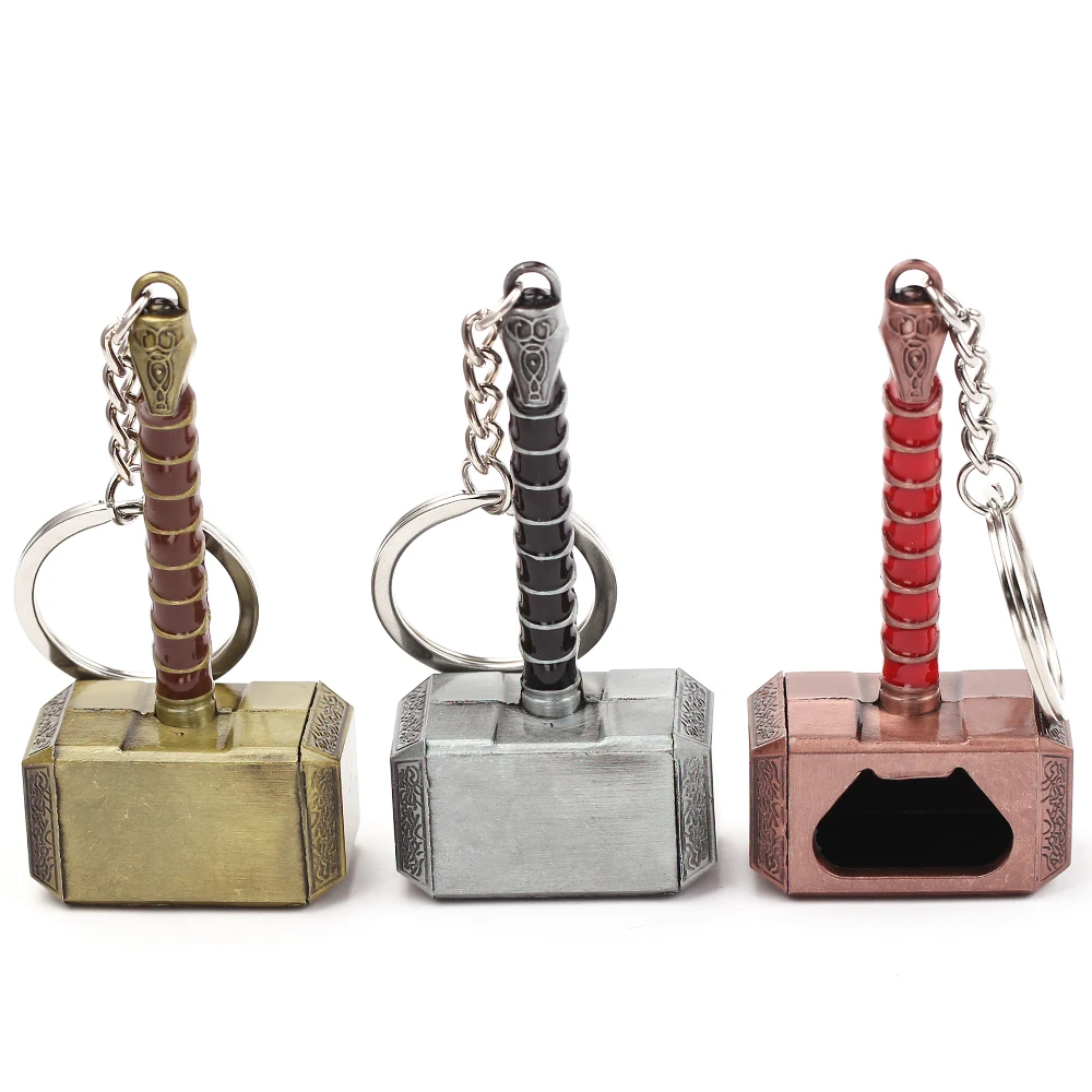 De Avengers Superheld Thor's Hamer Bierflesopeners Marvel Super Hero Speelgoed voor Kinderen Kurkentrekker Gereedschap Draagbare Bar Gadgets