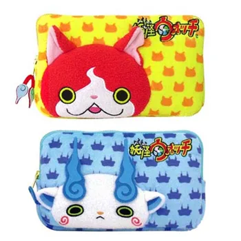 Nieuwe Leuke Yo-Kai Horloge Jibanyan Komasan Meisjes Kids Vrouw Pluche Make Up Cosmetische Zakken Gevallen Opslag Potlood Zakken voor Kinderen