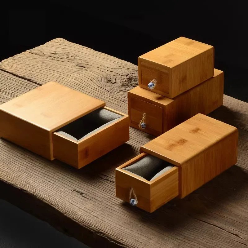 

Bamboo Stamp Storage Box, Mini Seal Holder for Chinese Calligraphy Stamps, Portable Gift Organization Case