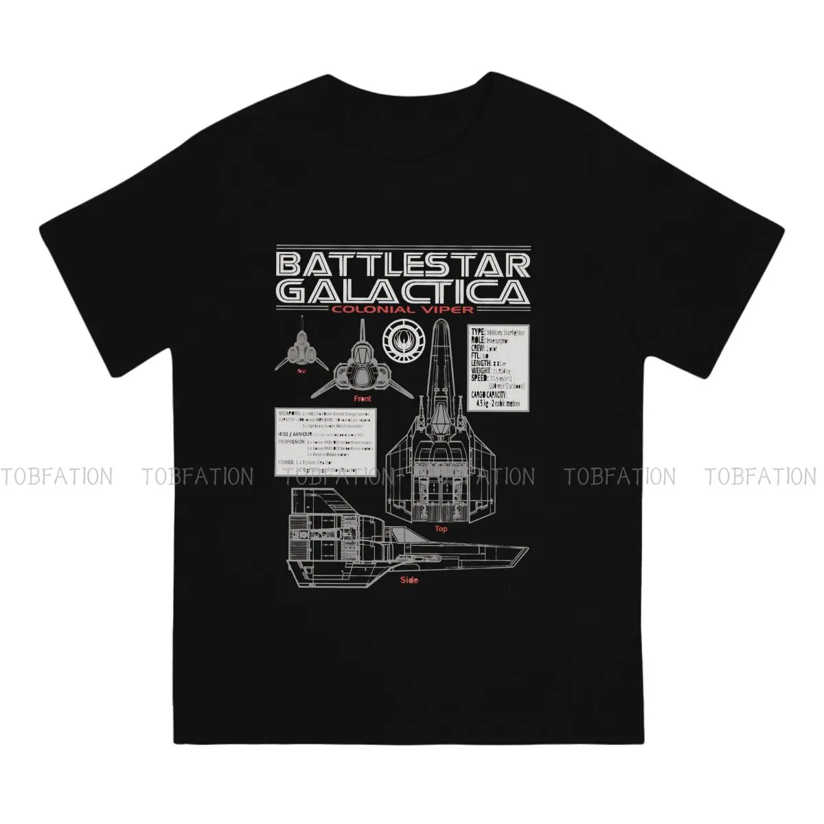Camiseta de The Expanse BATTLESTAR GALACTICA COLONIAL VIPER para hombre, camiseta gótica Vintage, camisetas holgadas de algodón con cuello redondo