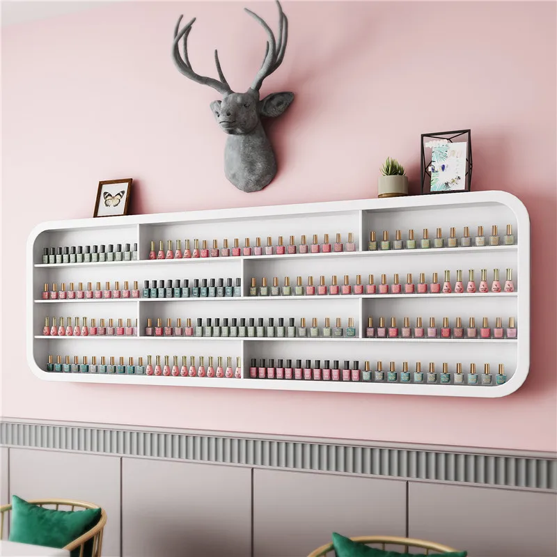 Nail shop, cosmetics, nail art display, wall cabinet, shelf nail polish, glue display shelf