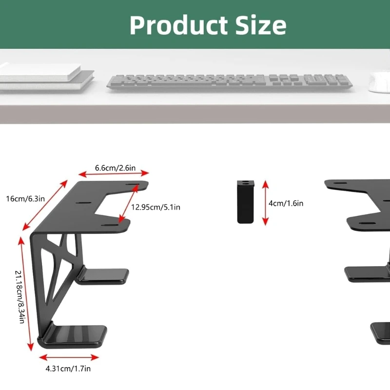 Adwe espaço eficiente sob console jogos armazenamento suporte montagem suporte metal fácil instalação para