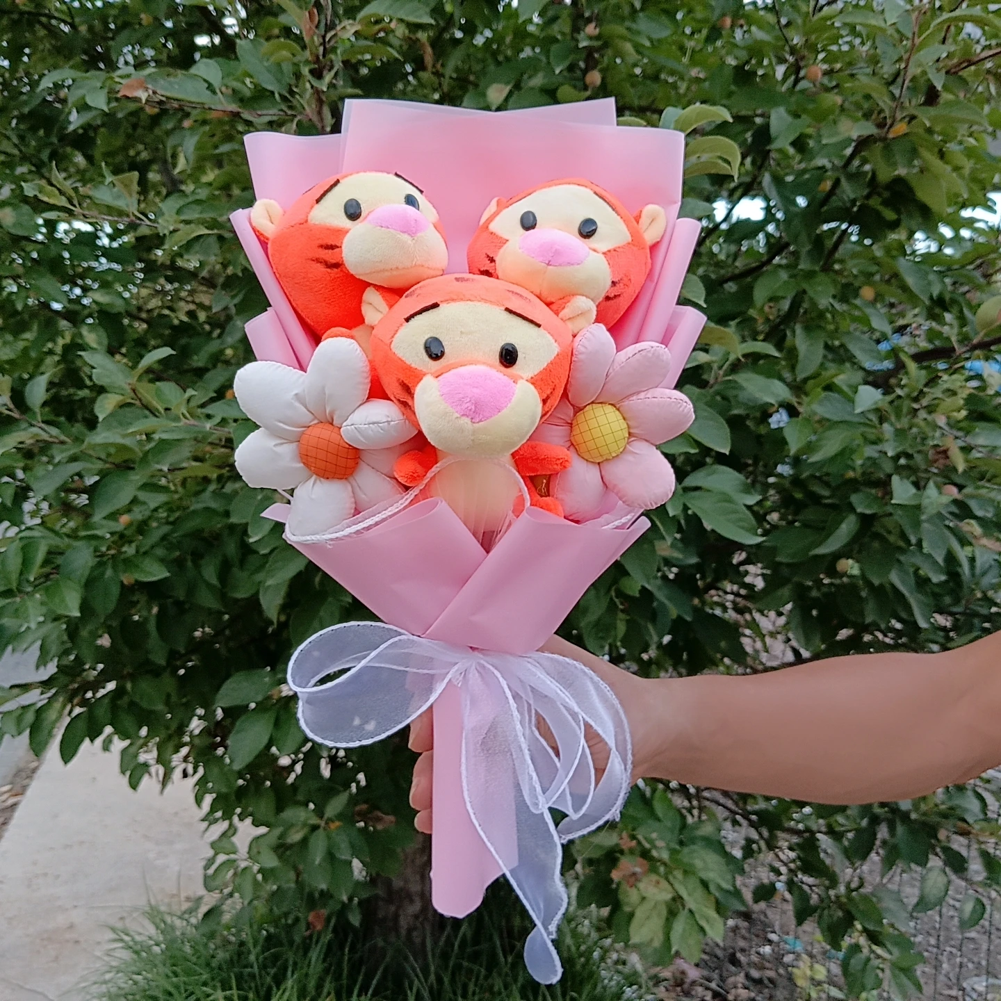 Disney Winnie the Pooh Maialino Bouquet Anime Ih-Oh Peluche Bambola Cartoon Tigro Farcito Bambola San Valentino Regali Di Natale