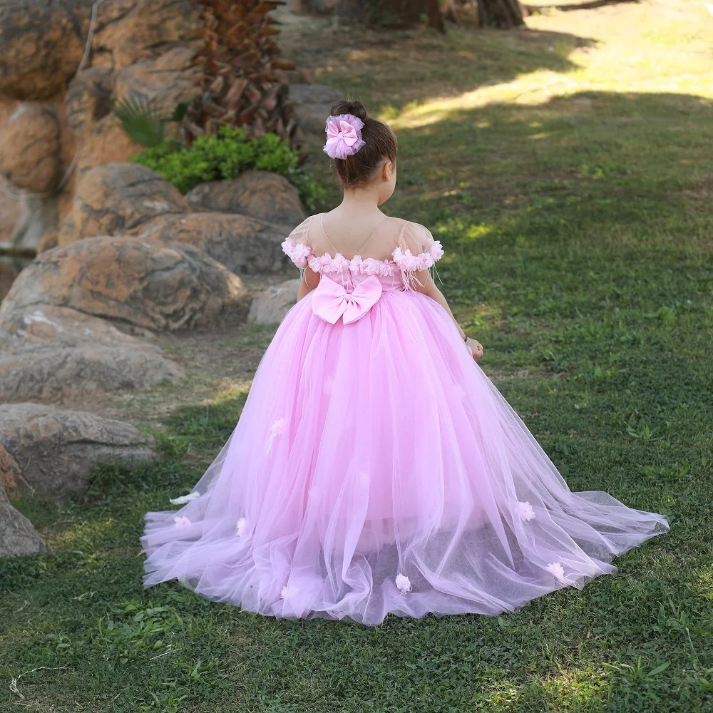 CAN ac-Robe à Fleurs 3D en Tulle pour Fille, pour Premier Anniversaire, avec Grand Nministériels d, pour ixde Concours de Princesse, Personnalisée