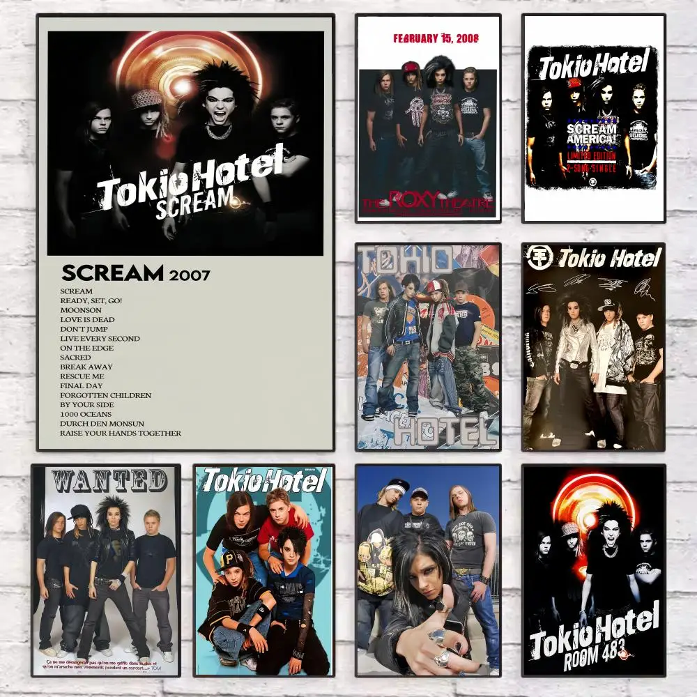 

Metal Rock Band t-Tokio HotelS Poster Wall Art Sticky for Living Room Bedroom Office Hallway Bar Home Decor Gift Idea