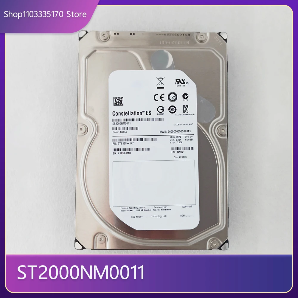 

For Seagate ST2000NM0011 2T 3.5 Inch 7.2K Desktop Monitor Enterprise SATA Server Hard Disk