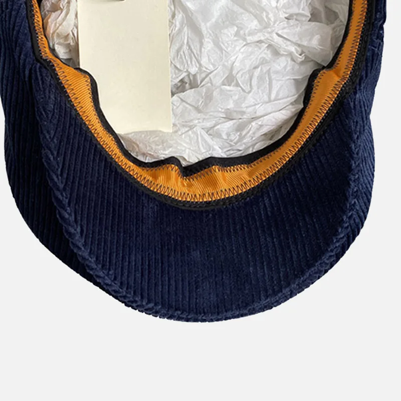 Vintage Gatsby Hats Ivy Cap for Men Women Blue Corduroy Golf Driving Cap Top Grade Flat Cabbie Cap Men Women Spring Autumn