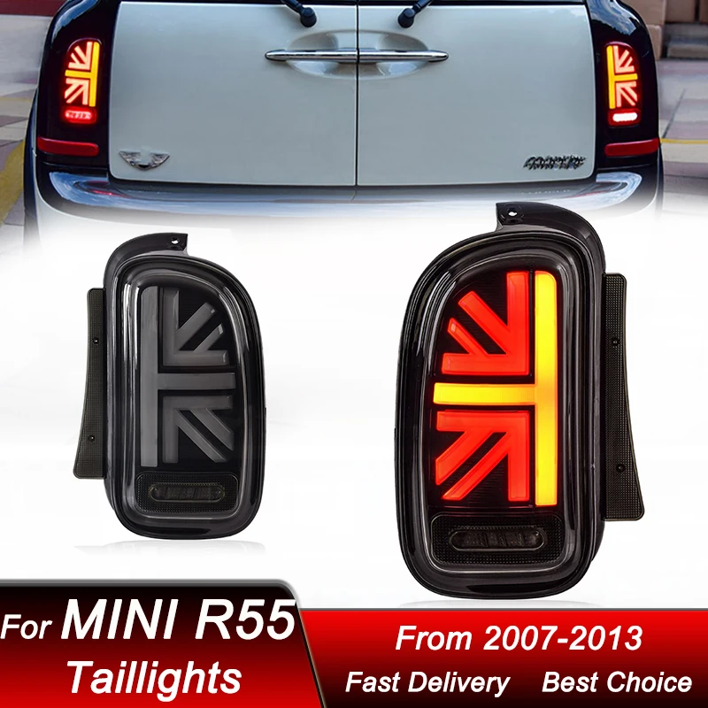 

Поп-стайлинг автомобиля, задние фонари для BMW Mini R55 Clubman 2007-2013, новый стиль, полностью светодиодный динамический указатель поворота, задний фонарь в сборе