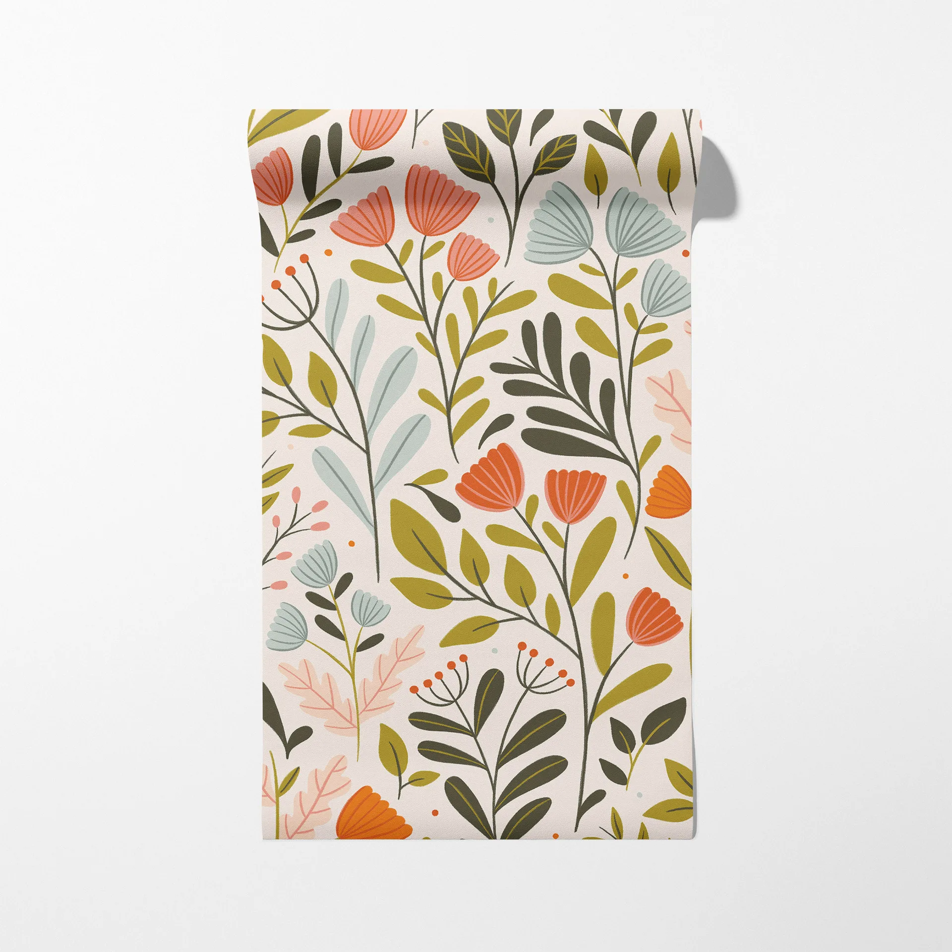 

Floral Peel and Stick Wallpaper Colorful Boho Removable Contact Paper Modern Botanical Self Adhesive Wallpaper for Bedroom