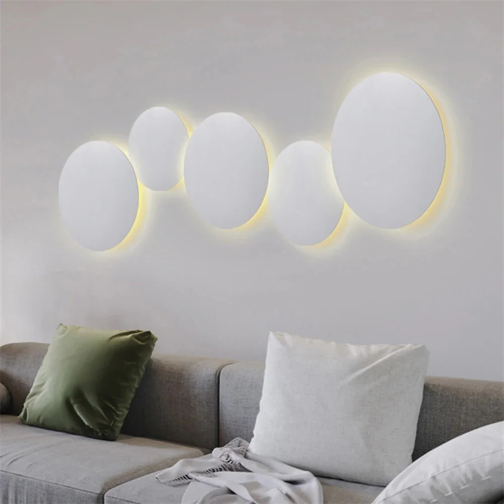 8W/12W/18W LED Indoor Wall Lamp Modern Round Square Wall Light Home Living Room Bedroom Lamps Decoration Aluminum Wall Sconce