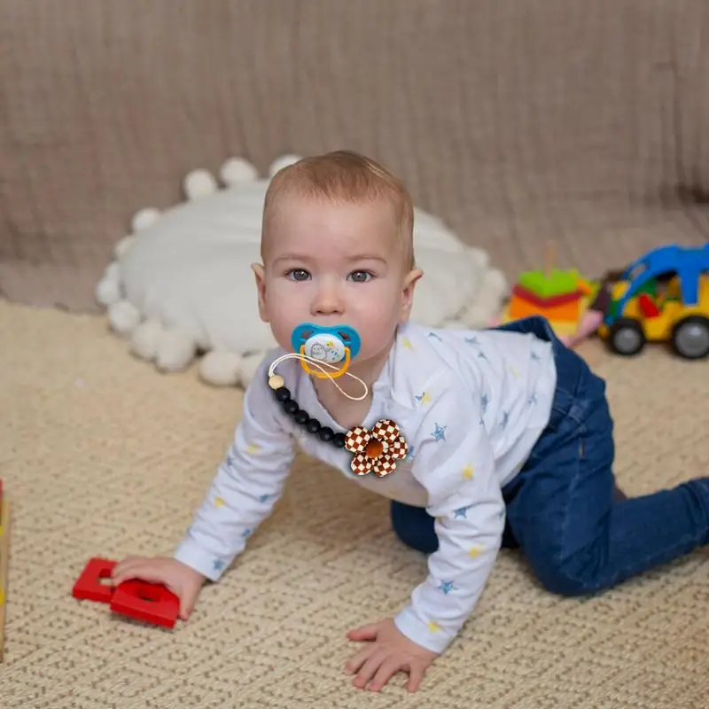 

Силиконовый держатель для соски, бусины, соски, зажимы, мягкая гибкая соска, искусственная Соска с цветком, силиконовый Прорезыватель высокой прочности