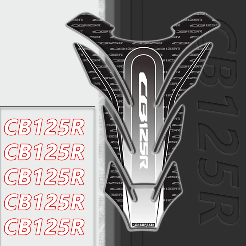 NEW For CB125R CB 125R cb125r 2010-2017 Motorcycle Tank Sticker 3D Fishbone Gas Fuel Protector Tankpad Waterproof Decor Decals