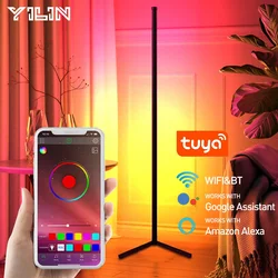 Tuya RGBIC LED-vloerlamp 180 cm Smart Smart APP Afstandsbediening Nordic Mood Light Esthetische kamerdecoratie Stand Vloerlamp