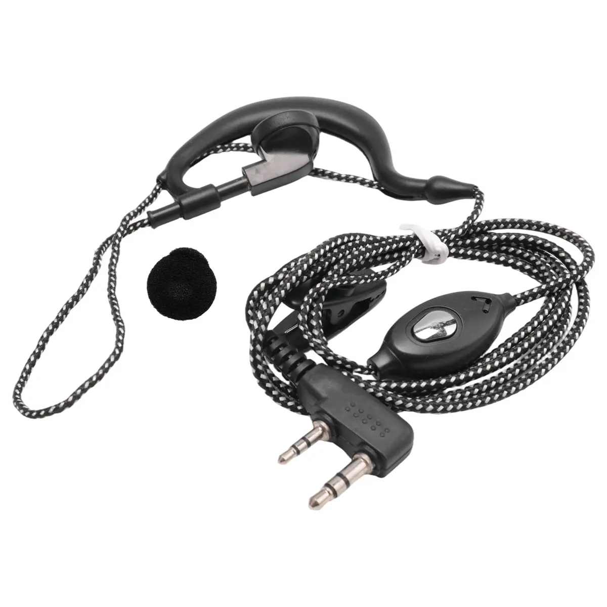 [On Sale]2PIN Earpiece Headset Mic for Radio Security Walkie Talkie High Quality Ear Hook Earbud Interphone for BAOFENG UV5R view 6