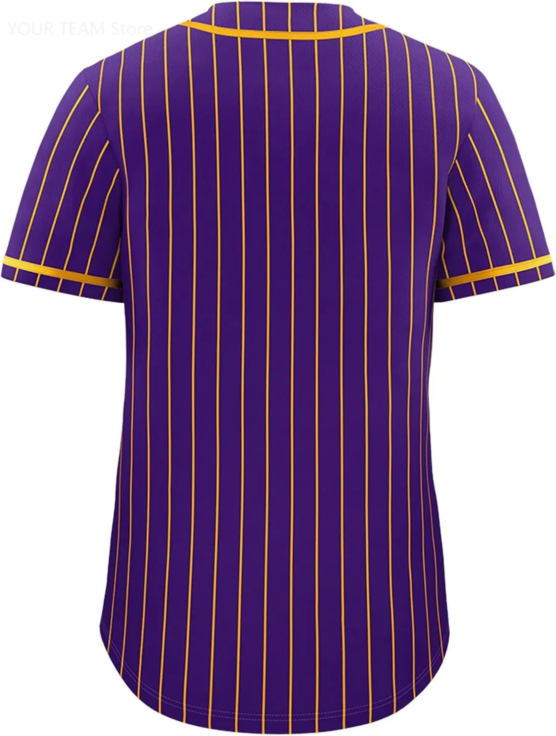 Pinstripe Baseball Jersey for Men Women,Blank Button Down Baseball Shirt Team Sports Uniform