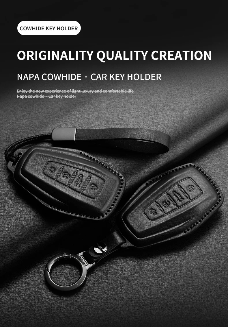 Leder Auto Remote Key Case Abdeckung für Geely Emgrand x7 Ex7 Coolray Auto Key Shell Schlüssel anhänger Schutz Schlüssel bund Zubehör – Detail 2