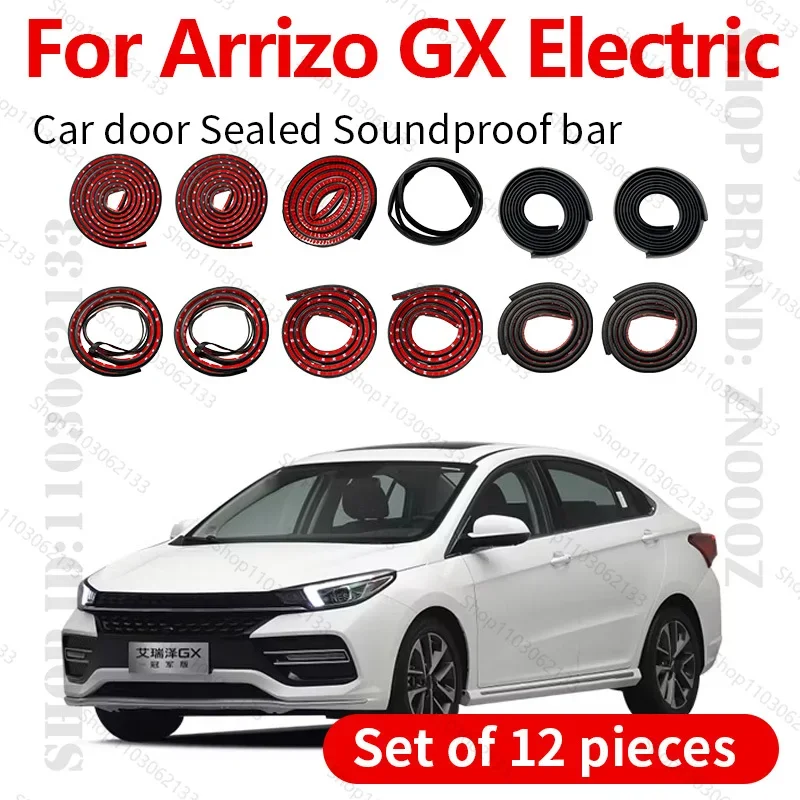 

For Chery Arrizo GX Electric Car Door Seal Strip Rubber Double Layer Sealing Protector Soundproof Strip Seal Strip 12PCS Set
