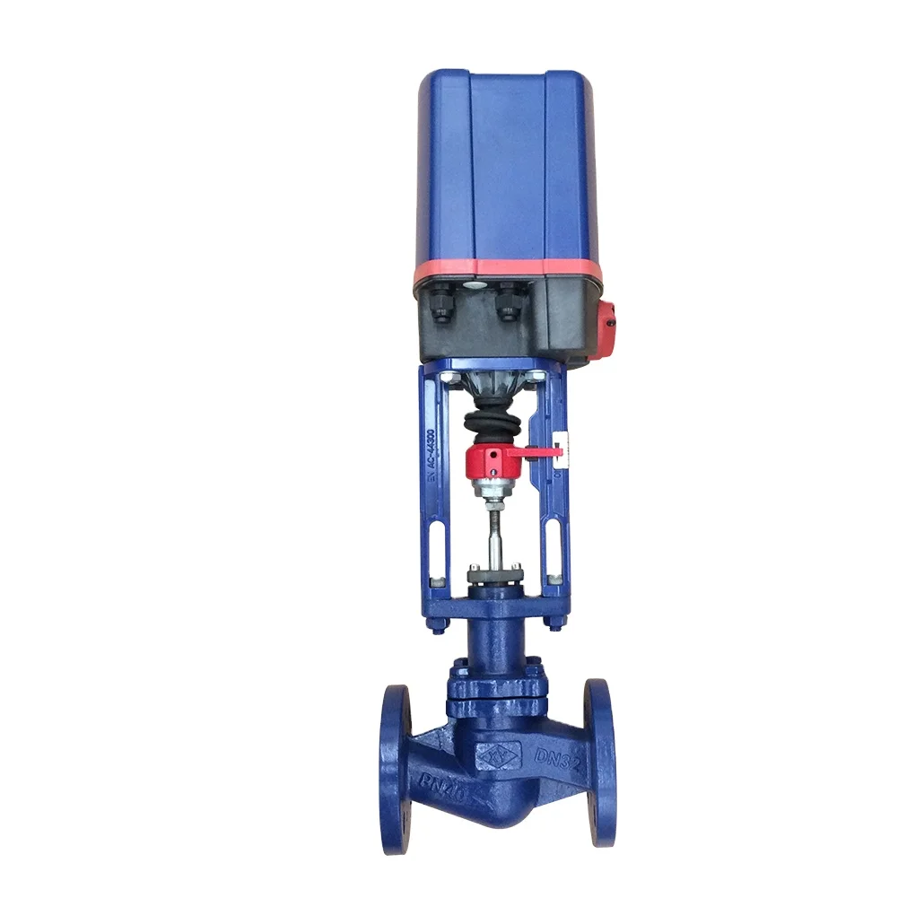 PN16-40 Motorized Electric Actuator Control medium pressure steam control Regulating valve used on Setting machine