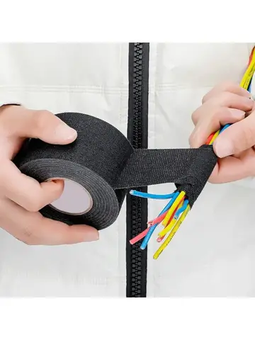 Electrical Tape Heat-resistant Harness Bundle Insulation Auto Wiring Fabric Cloth Wrap Waterproof Cable Organizer Adhesive Tapes
