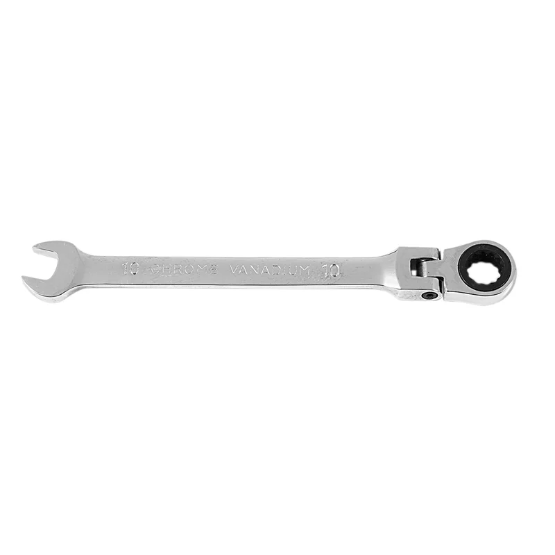 

2Pc Flexible Head Ratchet Metric Spanner Open End And Ring Wrenches Tool 10Mm-B61B