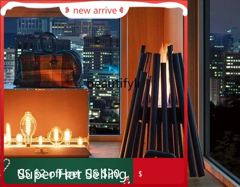 

S132 Outdoor real fire fireplace wood burning torch garden decoration home heater