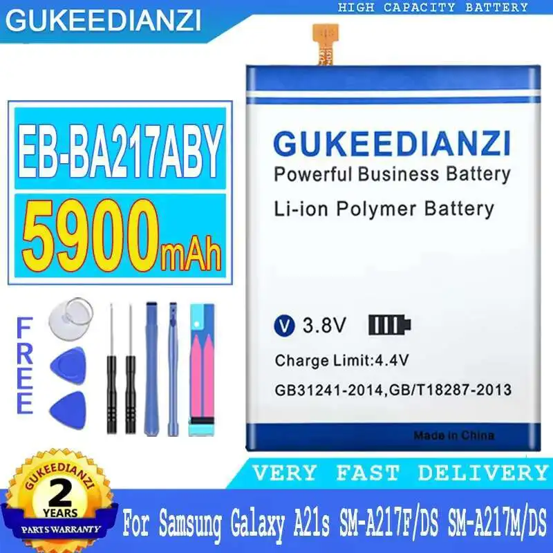 

5900 мАч EB-BA217ABY Прочный аккумулятор для мобильного телефона Samsung Galaxy A21s SM-A217F DS SM-A217M DS SM-A217F Dsn