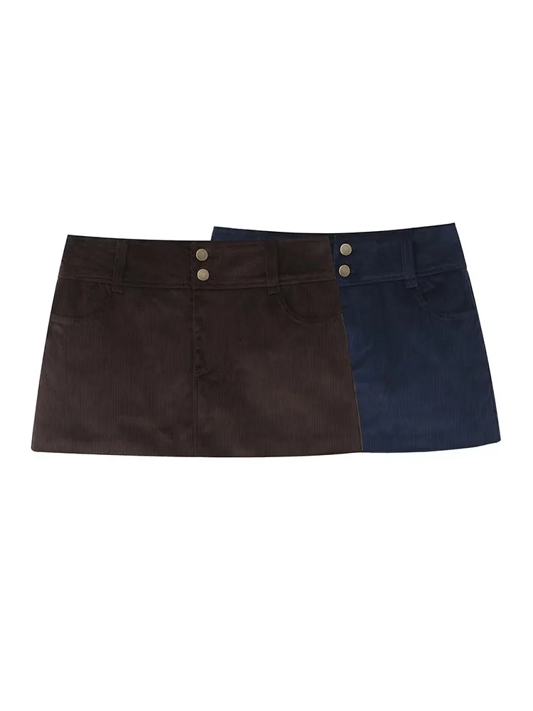 

HH женская весенняя модная однотонная универсальная вельветовая мини-юбка в стиле ретро, женская темпераментная сексуальная повседневная мини-юбка на молнии с высокой талией