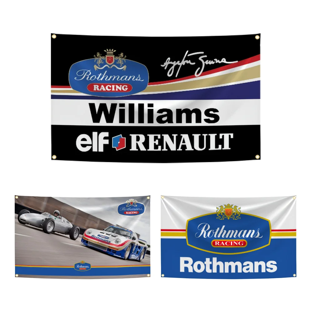

90x150cm Senna Williams Rothmans Art Raicng Flag Polyester Digital Printing Banner for Garage Home Outdoor Decoration Tapestry