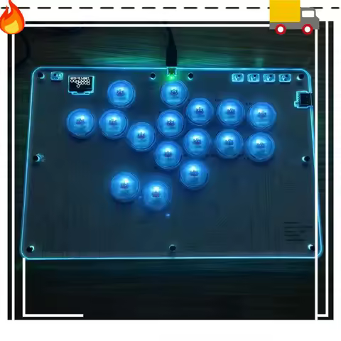 Discount-Arcade Joystick Hitbox Controller RGB Fighting Game Keyboard 16 Keys All-Button Controller For PS5 PS4 PS3 Steam Deck