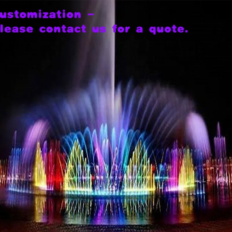 custom.Fenlin Outdoor Garden Decorative Music Dance Dryland Stainless Steel Commercial Fountain Multicolored LED Light