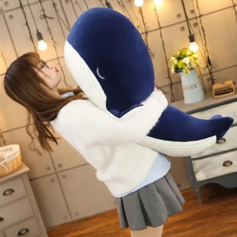 1pc 25CM Cartoon Super Soft Plush Toy Sea Animal Big Blue Whale Soft Toy Stuffed Animal Fish Lovely Children's Birthday Gift