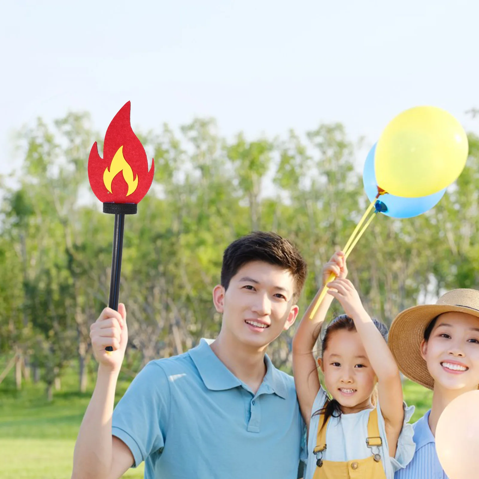 

Artificial Torch Prop Felt Long ABS Material Cheer Outdoor Games Cosplay Performance Torch Props