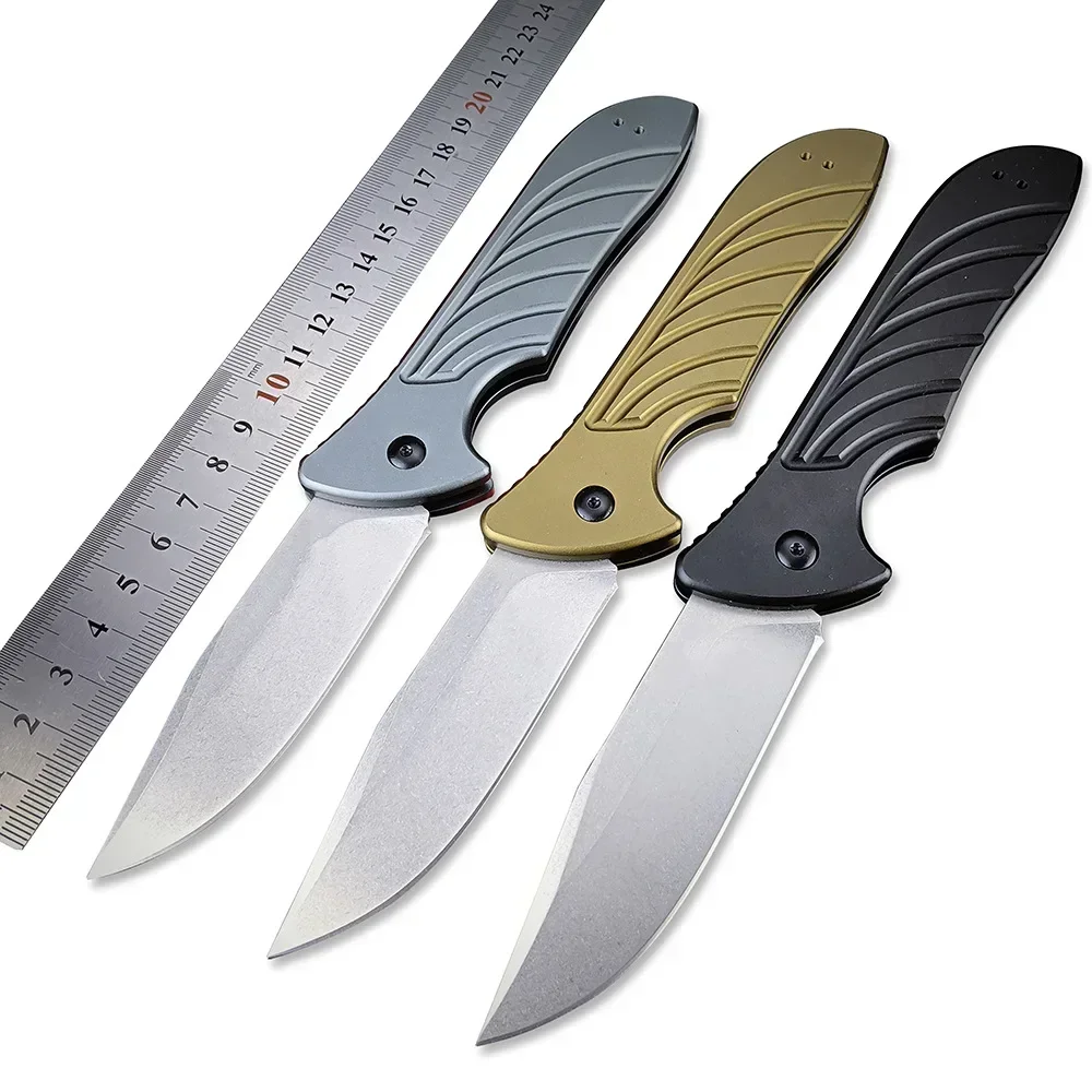 KS 7600 CPM 154 Folding Knife Aluminum Handle High Hardness Portable Knives Outdoor Camping Multi Functional Folding Knife