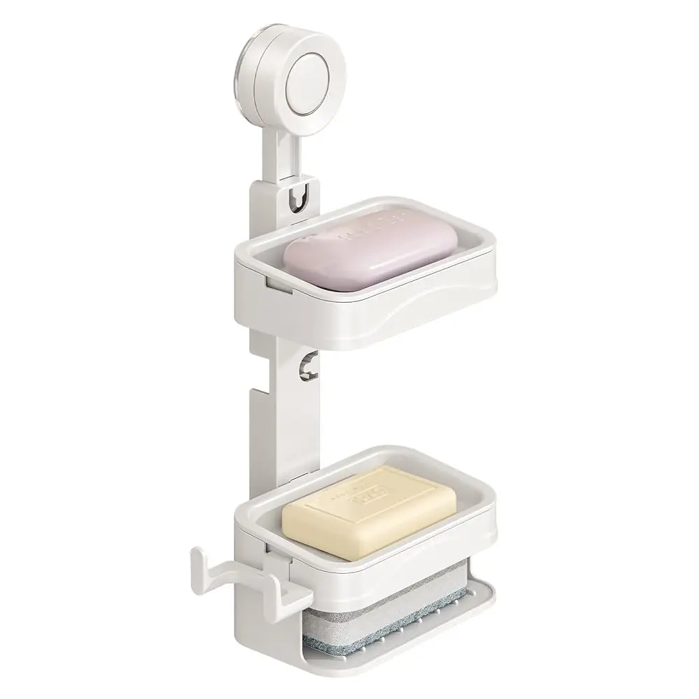 

Держатель для мыла без сверления, самоклеящийся, 2 шт., для кухни и ванной, мыльница для душа, прочный АБС-пластик, простая установка
