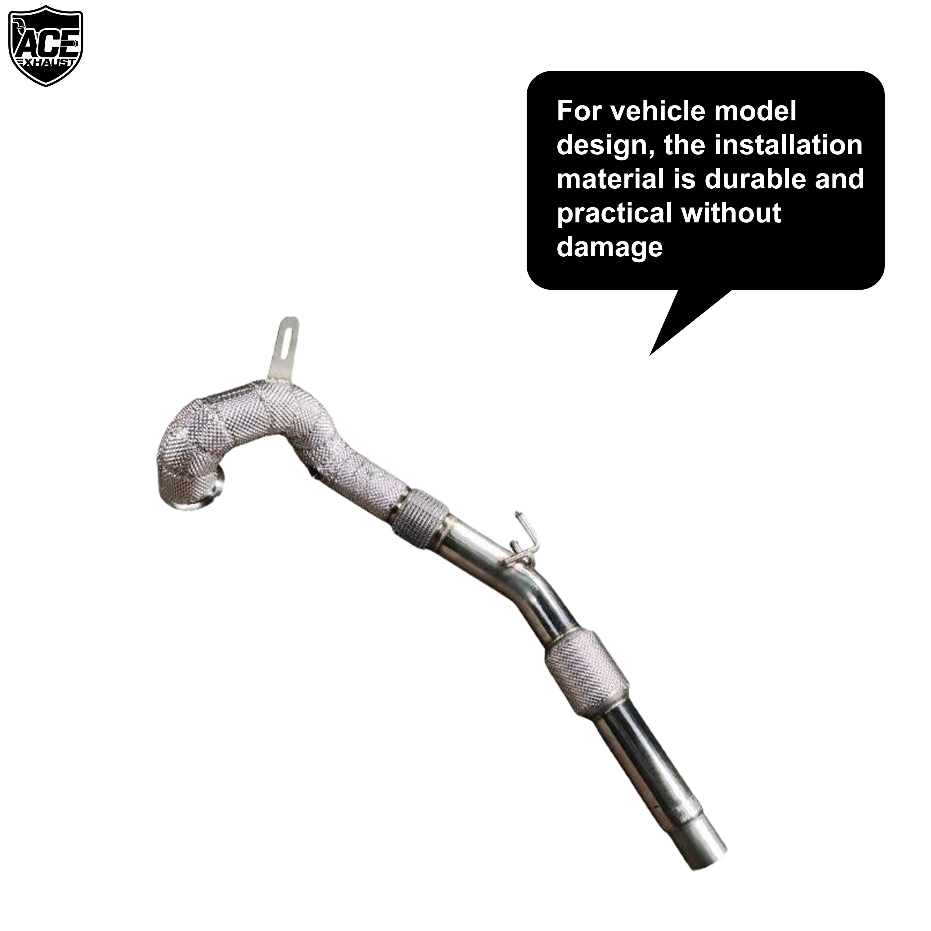 ACE Auto-Zubehör Auspuffrohr Passend für Volkswagen VW SAGITAR Downpipe Hochwertige SUS304 Auspuffanlage Mit Katalysator – Detail 8