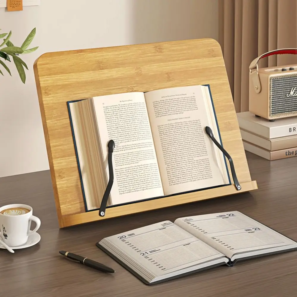

8 Adjustable Tilt Angles Wooden Book Stand Multi-Functional Comfortable Reading Reading Holder Non-slip Stable Desk Bookshelf