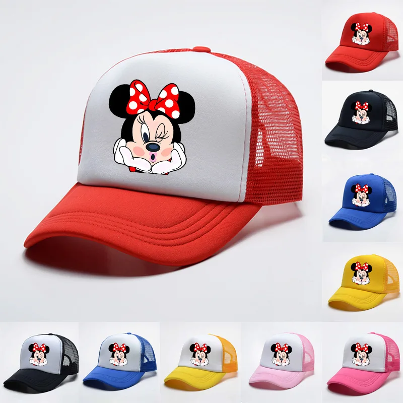 

Модные аниме бейсболки Disney Minnie M5541, повседневная шапка, мультяшная Кепка От Солнца, летняя детская Кепка унисекс, подарок на день рождения