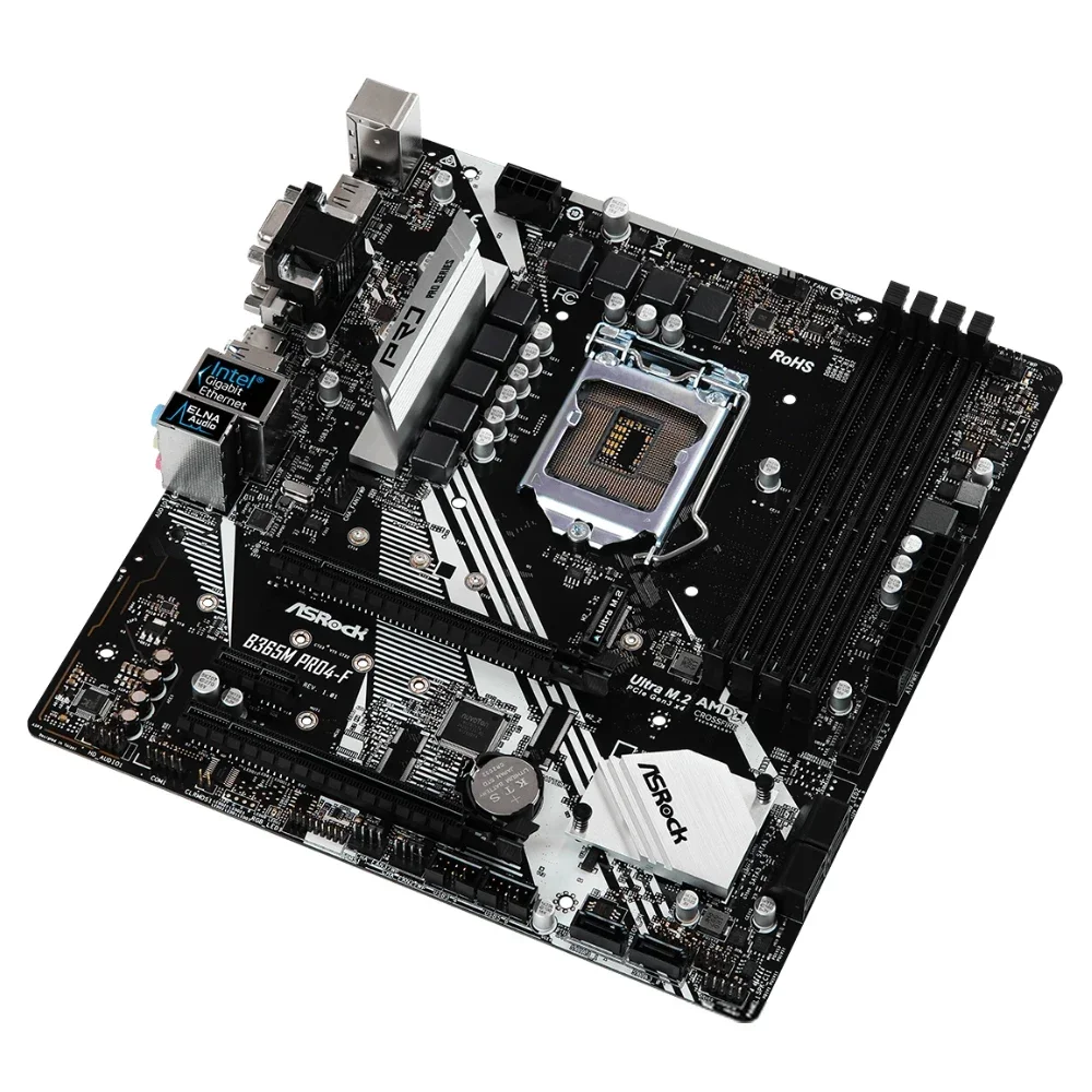 ASRock B365M マザーボード LGA 1151 Intel B365 DDR4 2666 第 9 世代および第 8 世代 Intel Core プロセッサをサポート PCIe 3.0 USB 3.1 Micro ATX