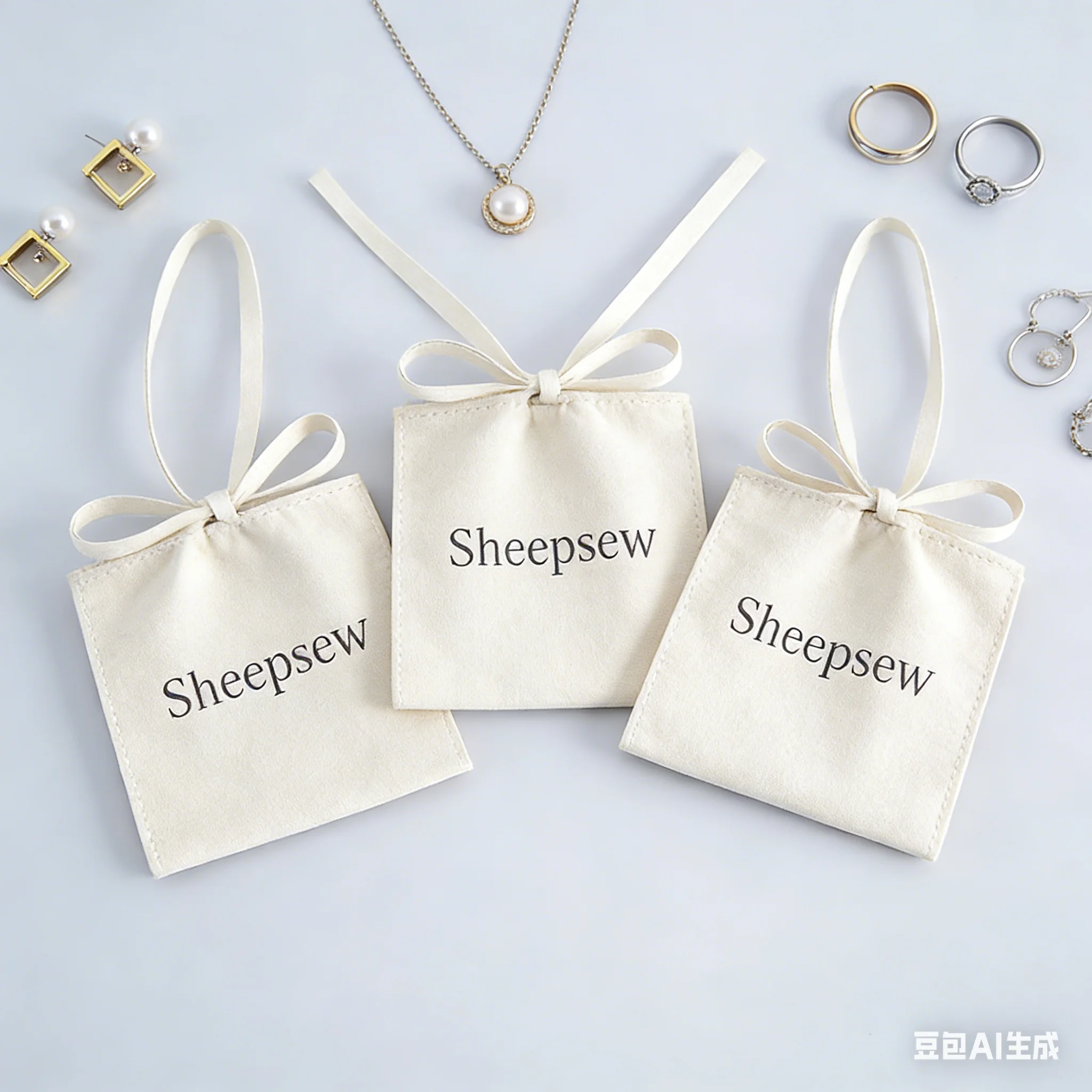 

50 шт. Новые мешочки из микрофибры для украшений 8x8 см с индивидуальным логотипом, для браслетов, серег, колец, упаковка, роскошные маленькие подарочные пакеты, замшевые мешочки с бантом