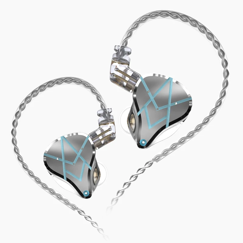 KZ-ASX HiFi Bass インイヤーヘッドセット、20 BA ユニット、モニター